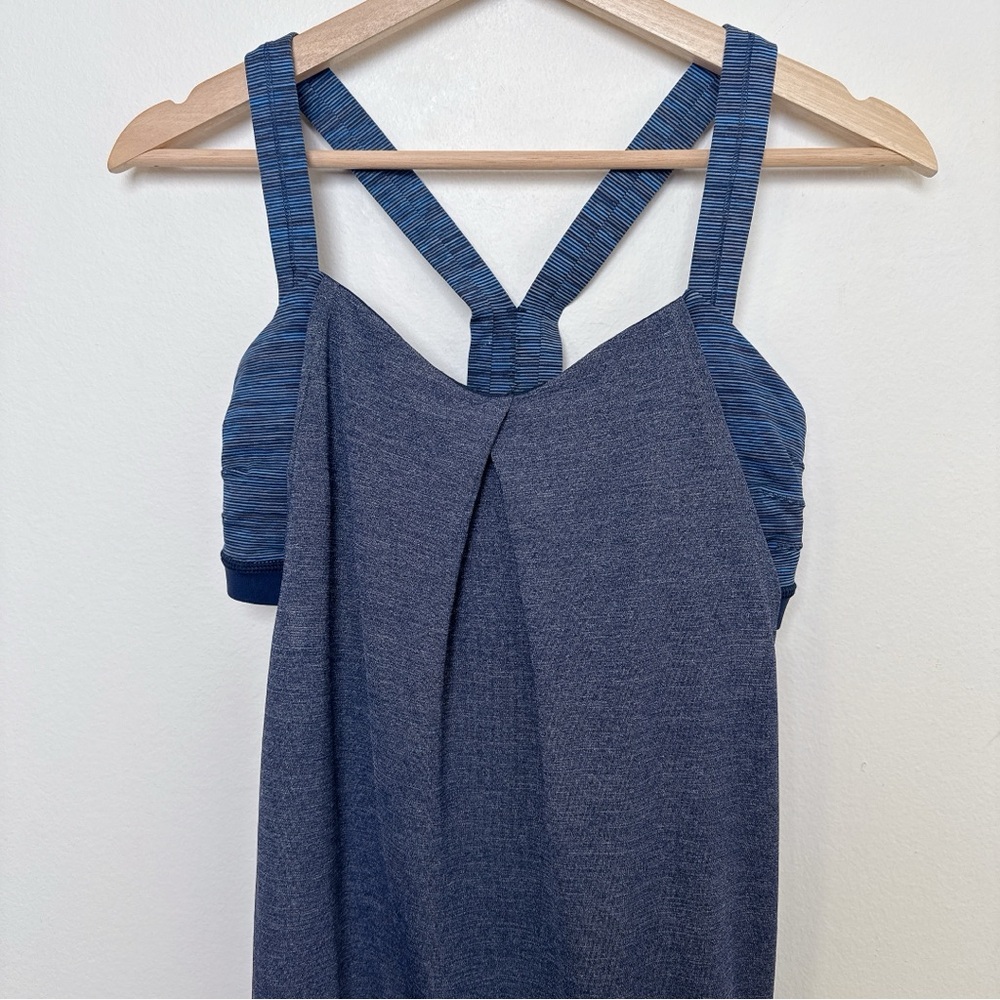 Lululemon Womens 6 Rest Less Tank Heathered Inkwell - Picture 5 of 13